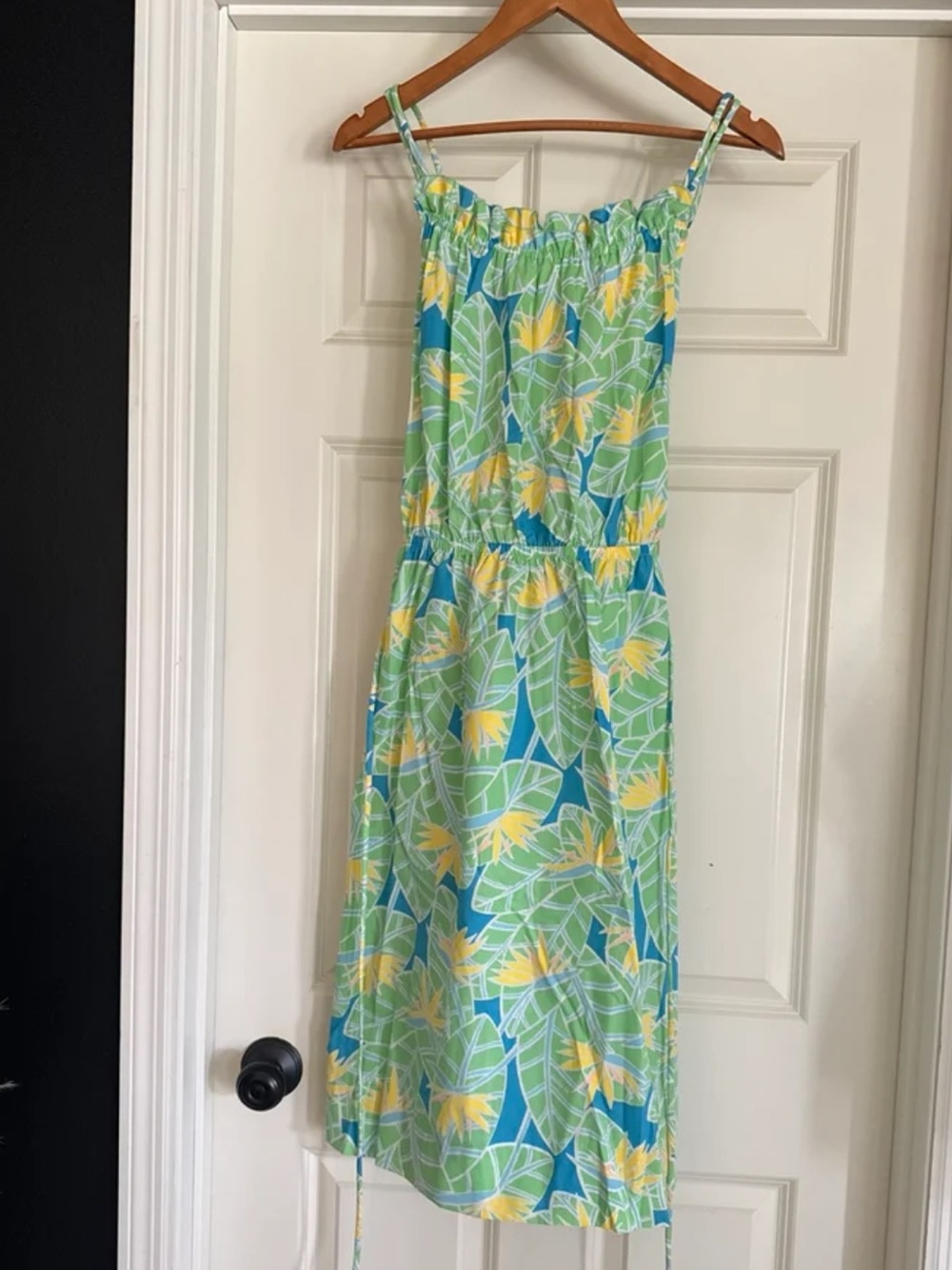 Vintage Lilly Pulitzer “The Lilly” 70’s Vibrant Tropical Print Midi Dress Medium - Picture 12 of 12